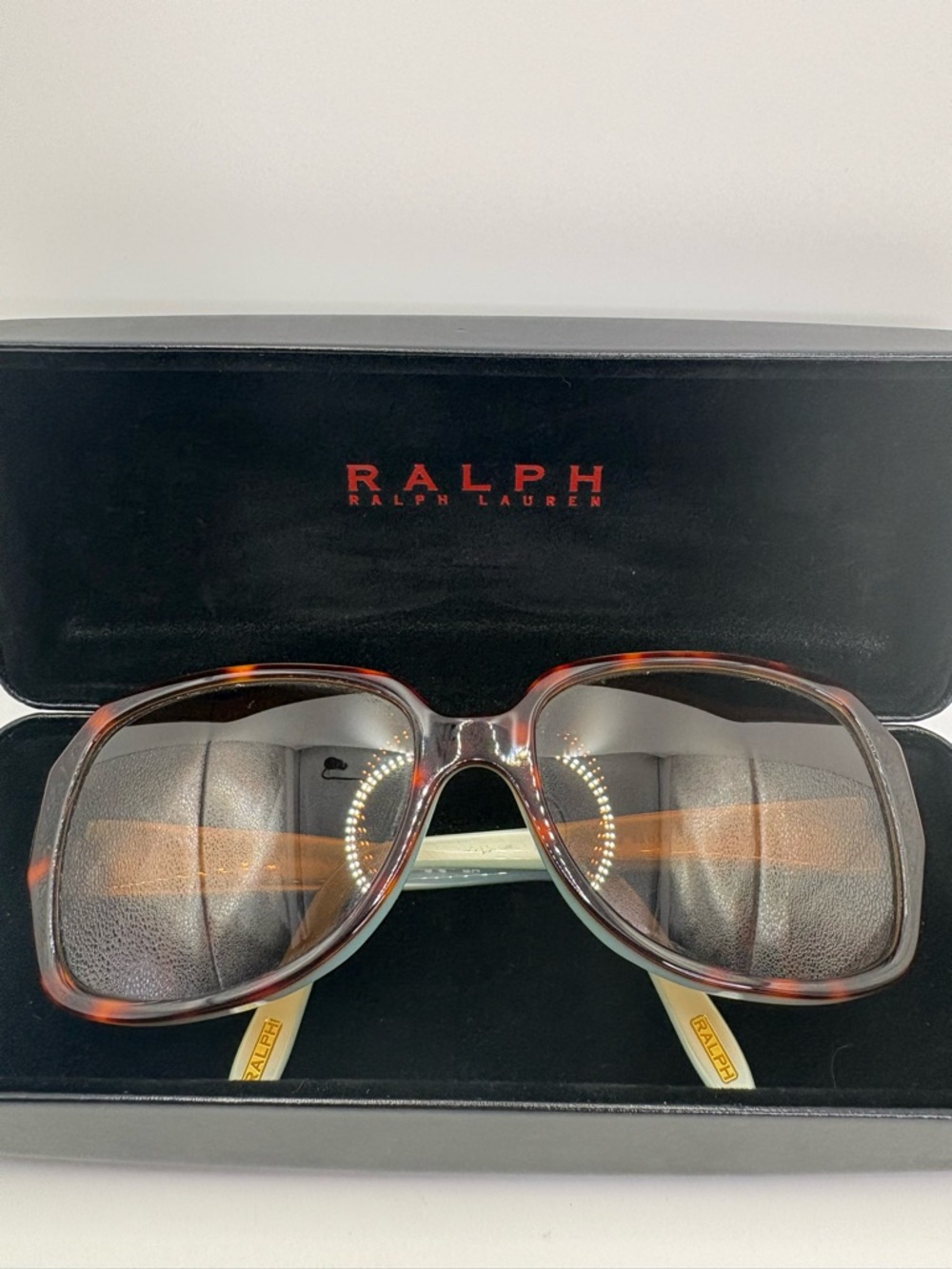 Ralph Lauren RA5138 Womens Designer Sunglasses 58-16 Mint Tortoise w/ Case EUC - Picture 4 of 14